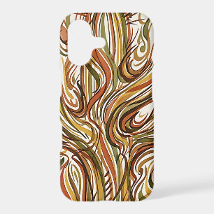 Abstract Earth Tone Cactus iPhone Cases