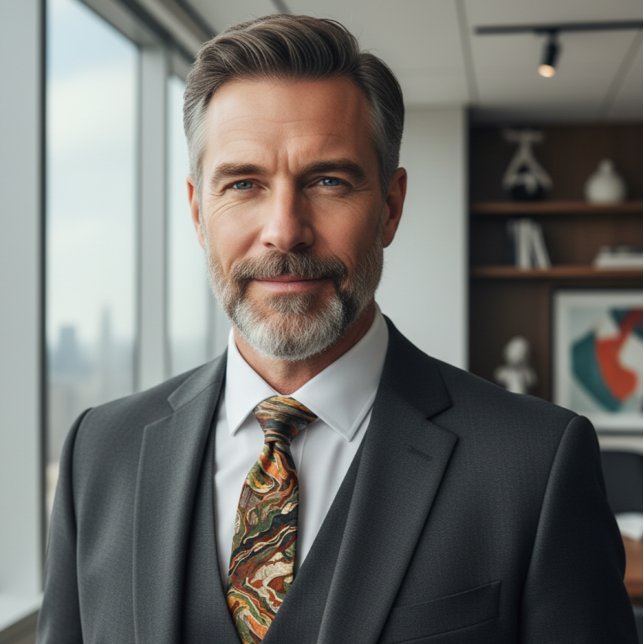 Abstract Earth Tone Camouflage Pattern Neck Tie (Creator Uploaded)