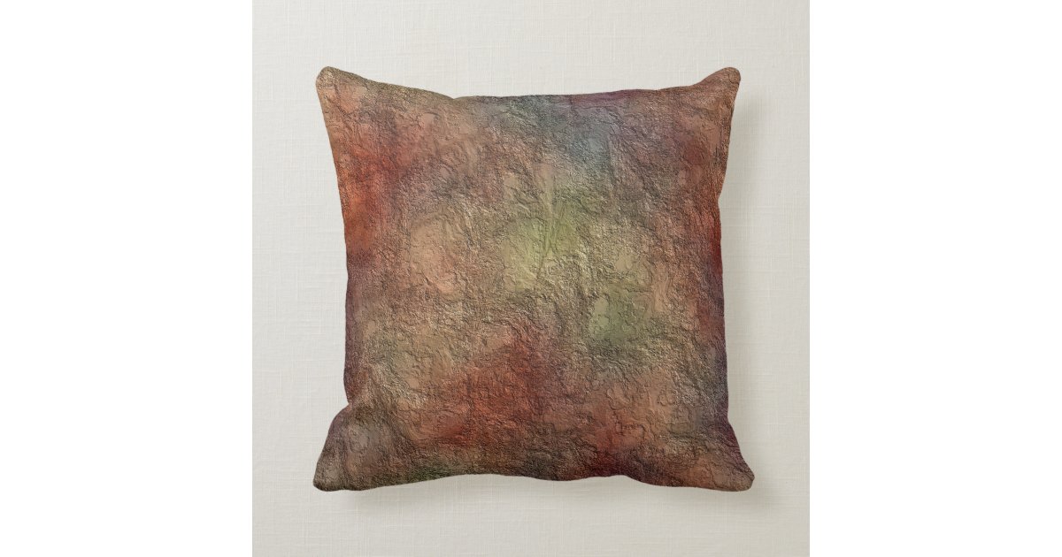 Abstract Earth Tone Colors Reversible Throw Pillow Zazzle Com