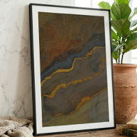 Abstract Earth Tone Geode Marble