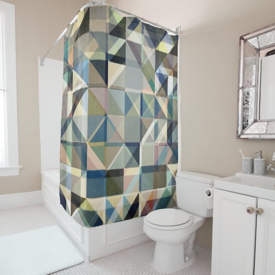 Abstract Earth Tone Grid Shower Curtain Zazzle Com