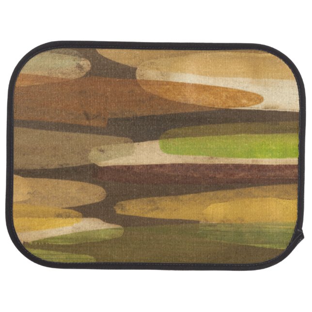 Abstract Earth Tone Landscape Car Mat (Rear)