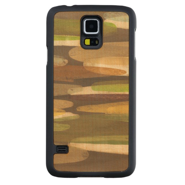 Abstract Earth Tone Landscape Carved Maple Galaxy S5 Slim Case (Back)