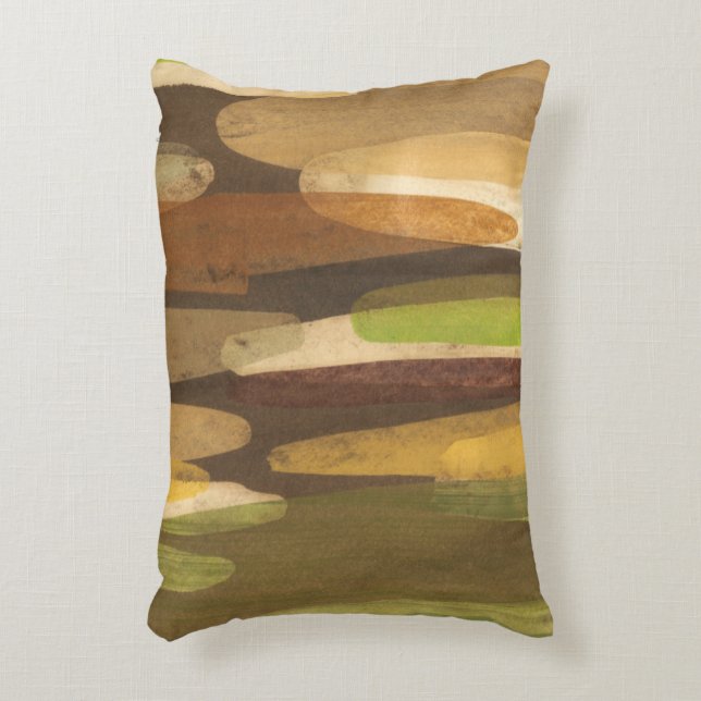 Abstract Earth Tone Landscape Decorative Pillow (Front(Vertical))