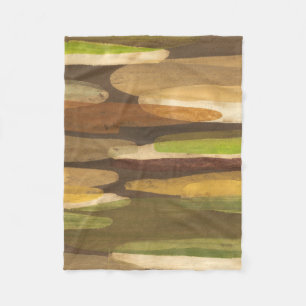 Abstract Earth Tone Landscape Fleece Blanket