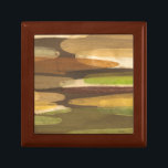 Abstract Earth Tone Landscape Keepsake Box<br><div class="desc">This abstract landscape was created by Megan Meagher. The earth tones of the piece give it a rustic feeling. Purchase yours today!</div>