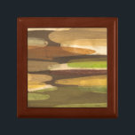 Abstract Earth Tone Landscape Keepsake Box<br><div class="desc">This abstract landscape was created by Megan Meagher. The earth tones of the piece give it a rustic feeling. Purchase yours today!</div>