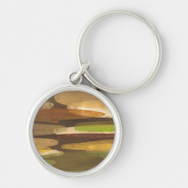 Abstract Earth Tone Landscape Keychain (Front)
