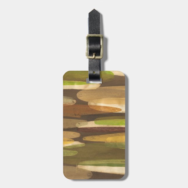 Abstract Earth Tone Landscape Luggage Tag (Front Vertical)