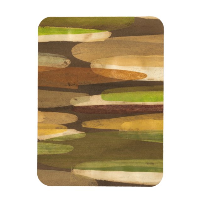 Abstract Earth Tone Landscape Magnet (Vertical)