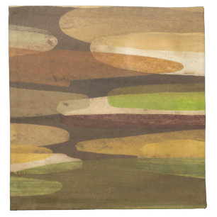 Abstract Earth Tone Landscape Napkin