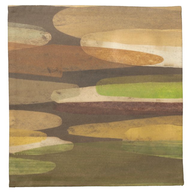 Abstract Earth Tone Landscape Napkin (Front)