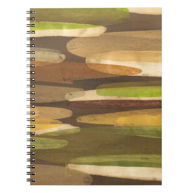 Abstract Earth Tone Landscape Notebook (Front)
