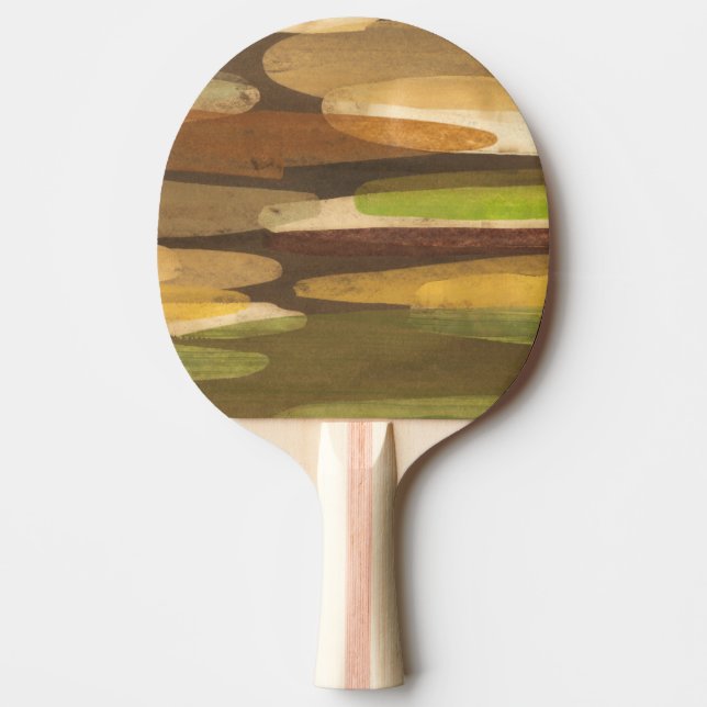Abstract Earth Tone Landscape Ping-Pong Paddle (Front)