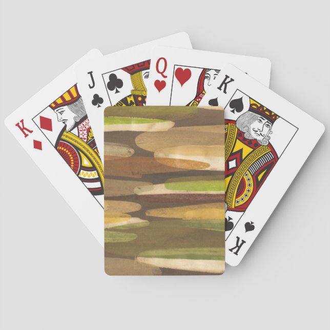Abstract Earth Tone Landscape Poker Cards (Back)