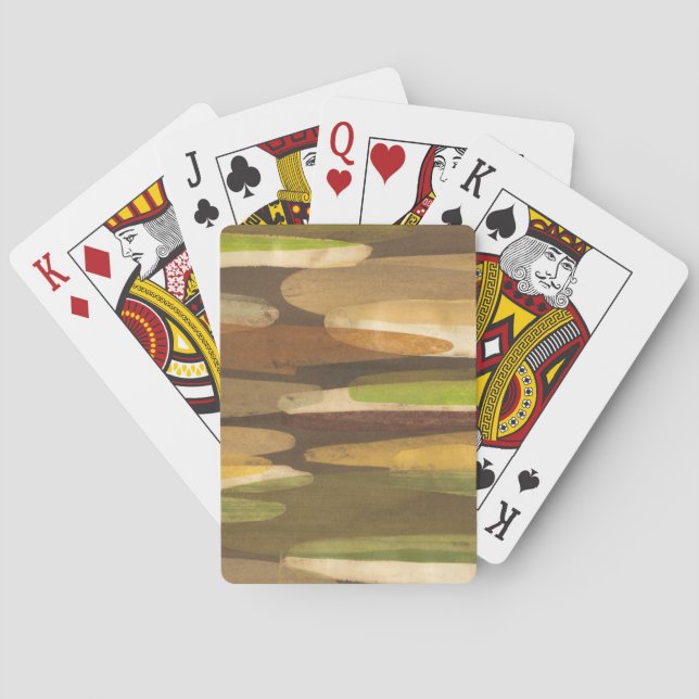 Abstract Earth Tone Landscape Poker Cards (Back)