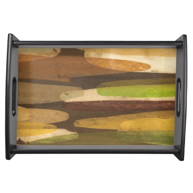 Abstract Earth Tone Landscape Serving Tray (Front)