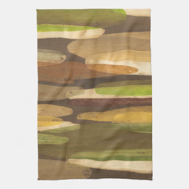 Abstract Earth Tone Landscape Towel (Vertical)