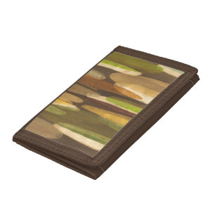 Abstract Earth Tone Landscape Tri-fold Wallet