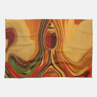 Abstract Earth Tone Swirl Art Print Towel