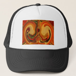 Abstract Earth Tone Swirl Art Print Trucker Hat