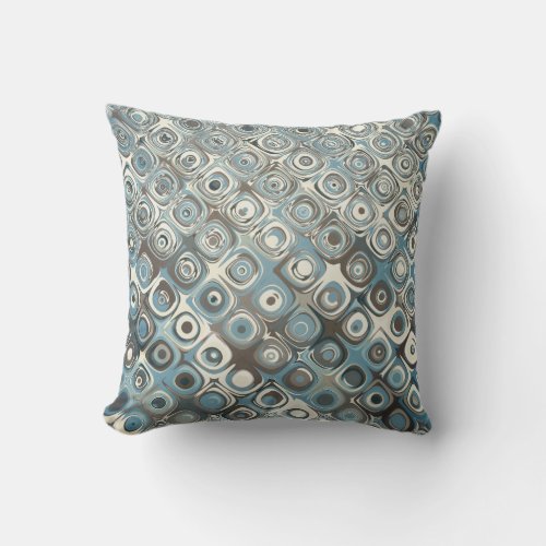 Abstract Earth Tones Pattern Throw Pillow