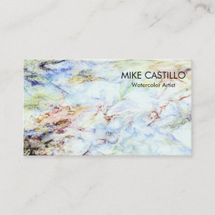 Abstract Earth Watercolor Artist Business Card