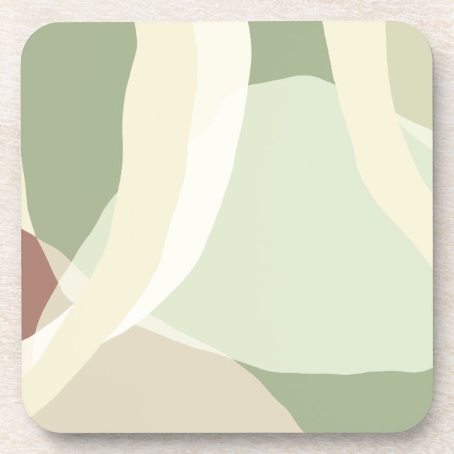 Abstract Earthiness Beverage Coaster (Front)
