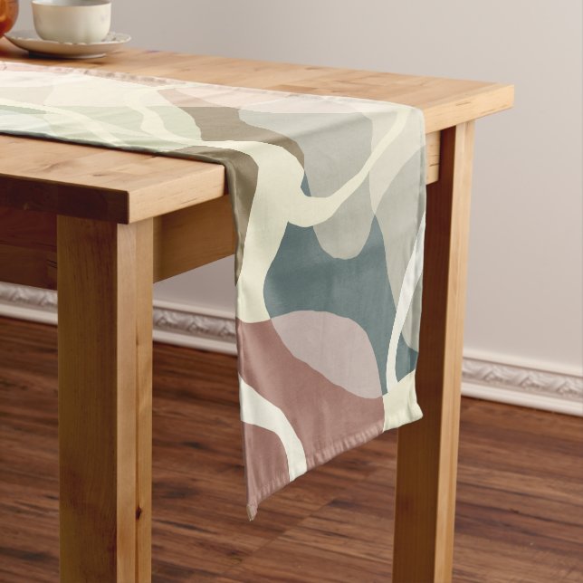 Abstract Earthiness Short Table Runner (In Situ)