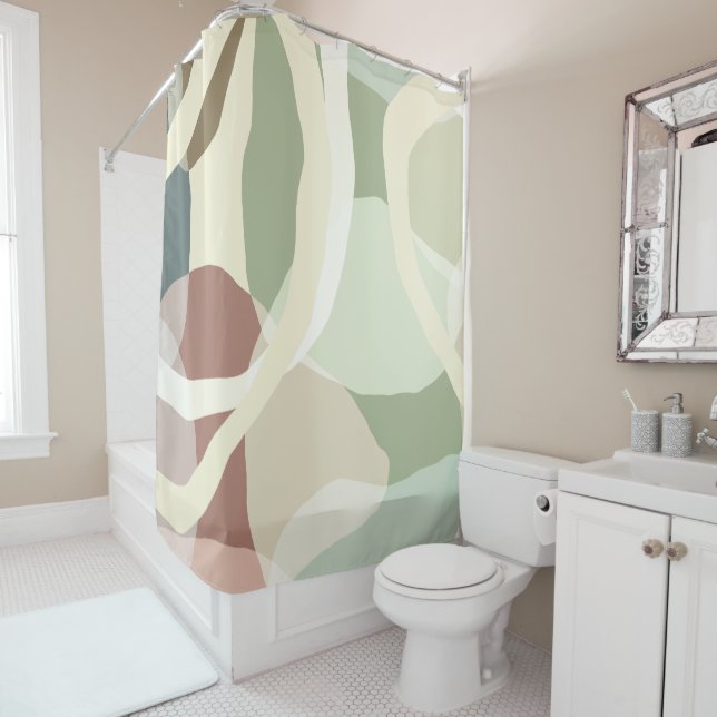 Abstract Earthiness Shower Curtain (In Situ)