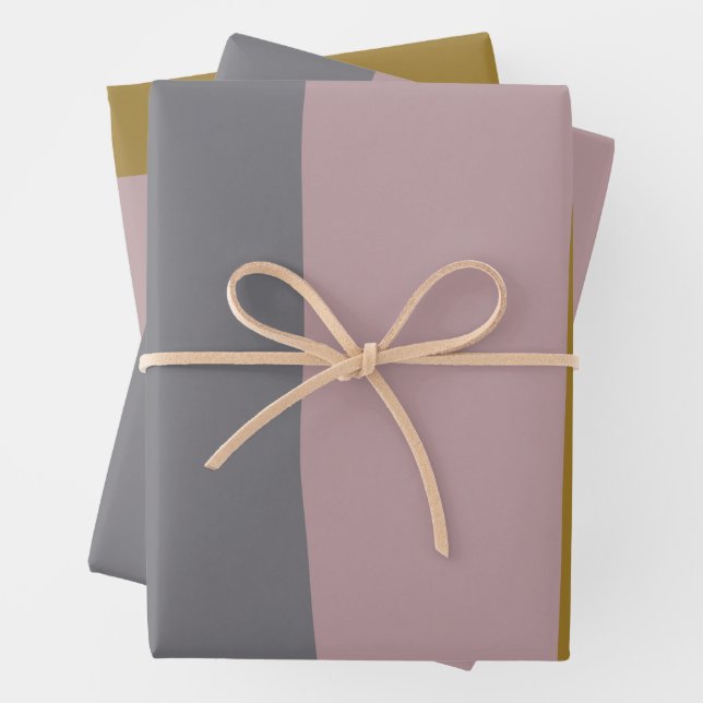 Abstract Earthy Stripes Modern Aesthetic Soft  Wrapping Paper Sheets (In situ)