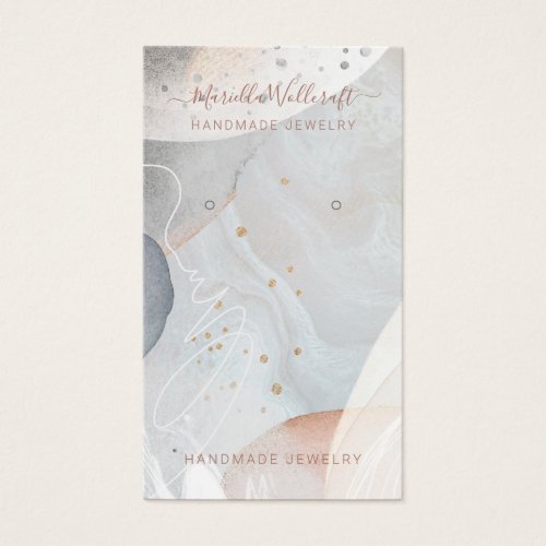 Abstract Earthy Watercolor Earring Display Cards