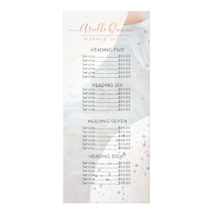 Abstract Earthy Watercolor Makeup Artist Rack Card