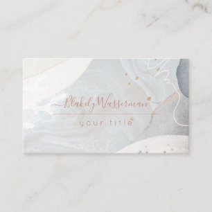 Abstract Earthy Watercolor Organic Shapes Textures Business Card