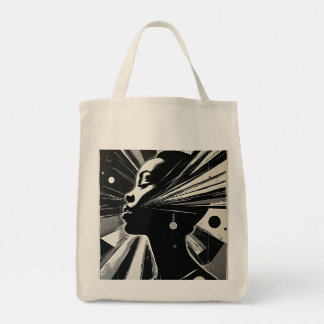Abstract Ebony Tote Bag