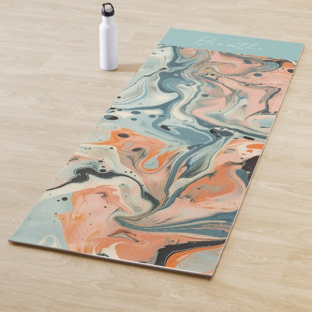 Abstract Ebru Yoga Mat (In Situ)