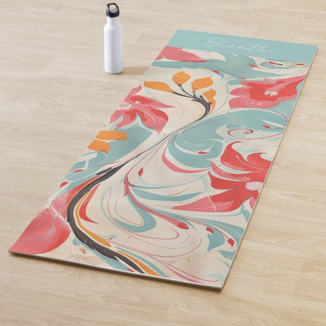Abstract Ebru Yoga Mat (In Situ)