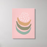Abstract editable retro japanese sushi art canvas print<br><div class="desc">Abstract retro Japanese sushi art,  all the colors and shapes are editable and movable. Create your own abstract art. With abstract rice and sushi shapes.</div>