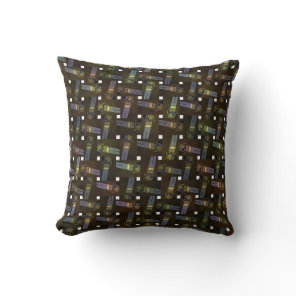 Abstract Egyptian Princess Cross Weave Pattern, Throw Pillow