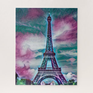 Abstract Eiffel Tower   Jigsaw Puzzle