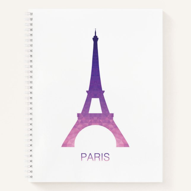 Abstract Eiffel Tower Notebook (Front)