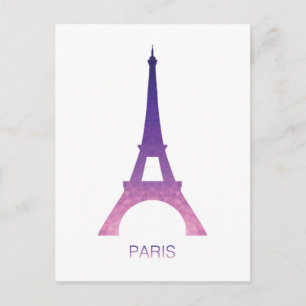 Abstract Eiffel Tower Postcard