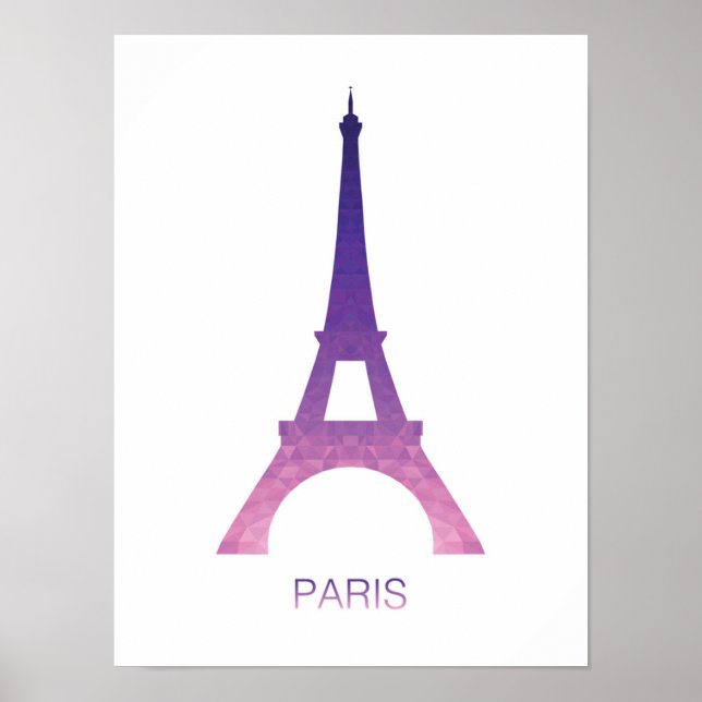 Abstract Eiffel Tower Poster (Front)