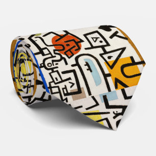Abstract Elegance by Paul Klee - Rich Port Neck Tie