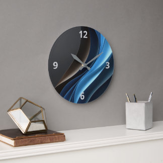 Abstract Elegance Customizable Clock - Round