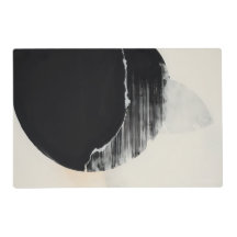Abstract Elegance: Encaustic Fusion of Black and W