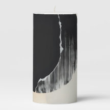 Abstract Elegance Encaustic Fusion of Black & Whit
