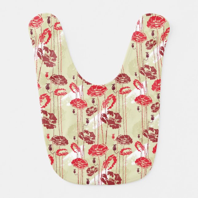 Abstract Elegance floral pattern 2 Baby Bib (Front)
