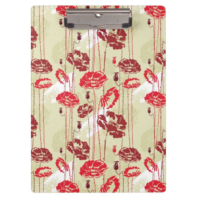 Abstract Elegance floral pattern 2 Clipboard (Front)
