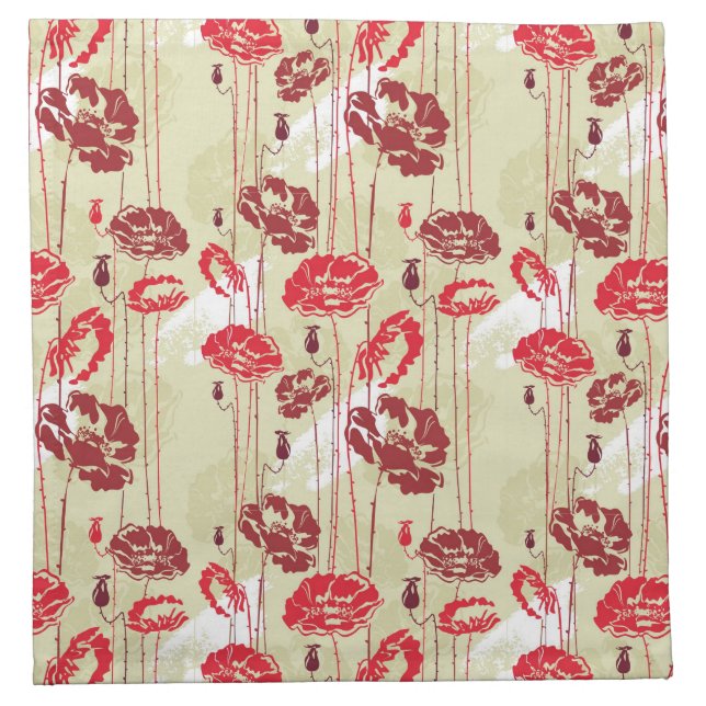 Abstract Elegance floral pattern 2 Cloth Napkin (Front)
